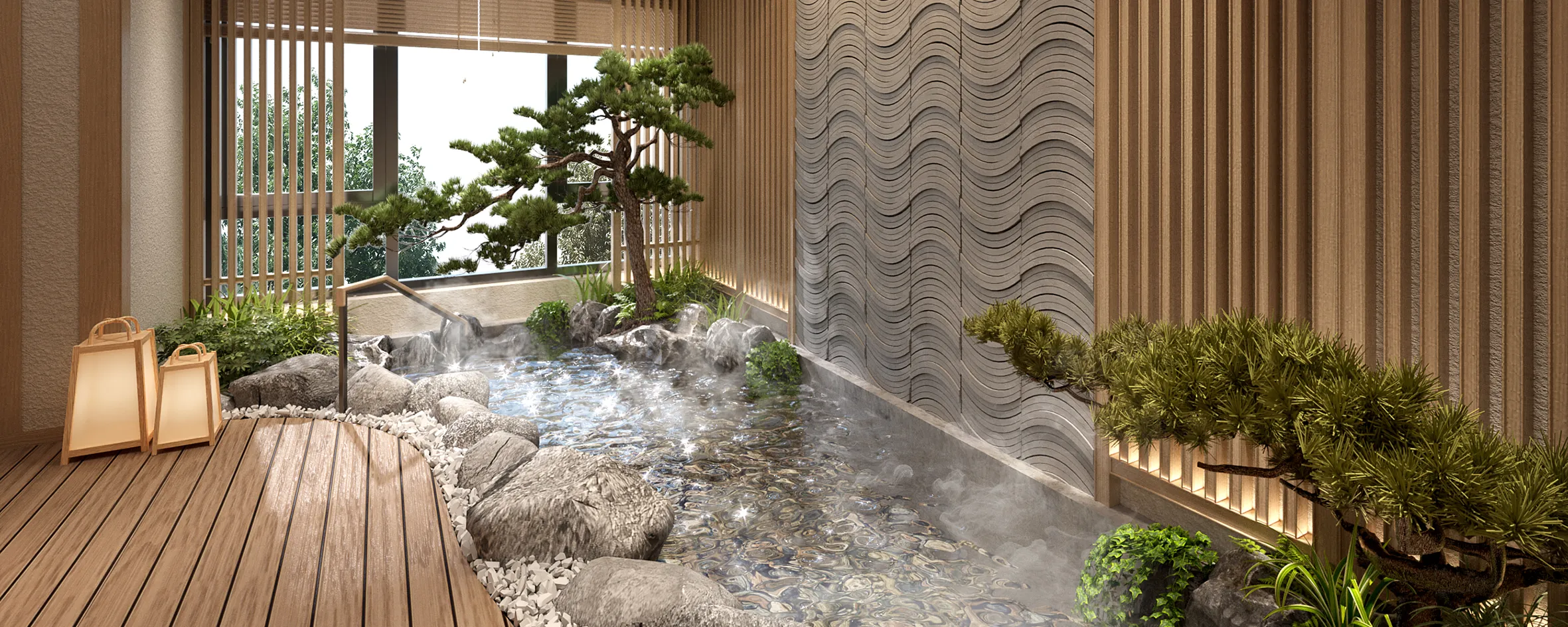 Onsen clubhouse & Yamaki park